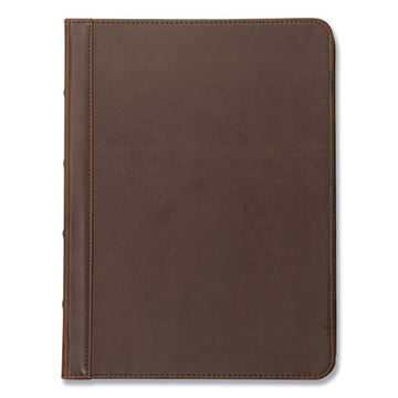 Samsill® Vintage Hardback Zipper Portfolio, Vinyl, Dark Brown, 11 X 8 1-2 freeshipping - TVN Wholesale